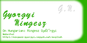 gyorgyi mingesz business card